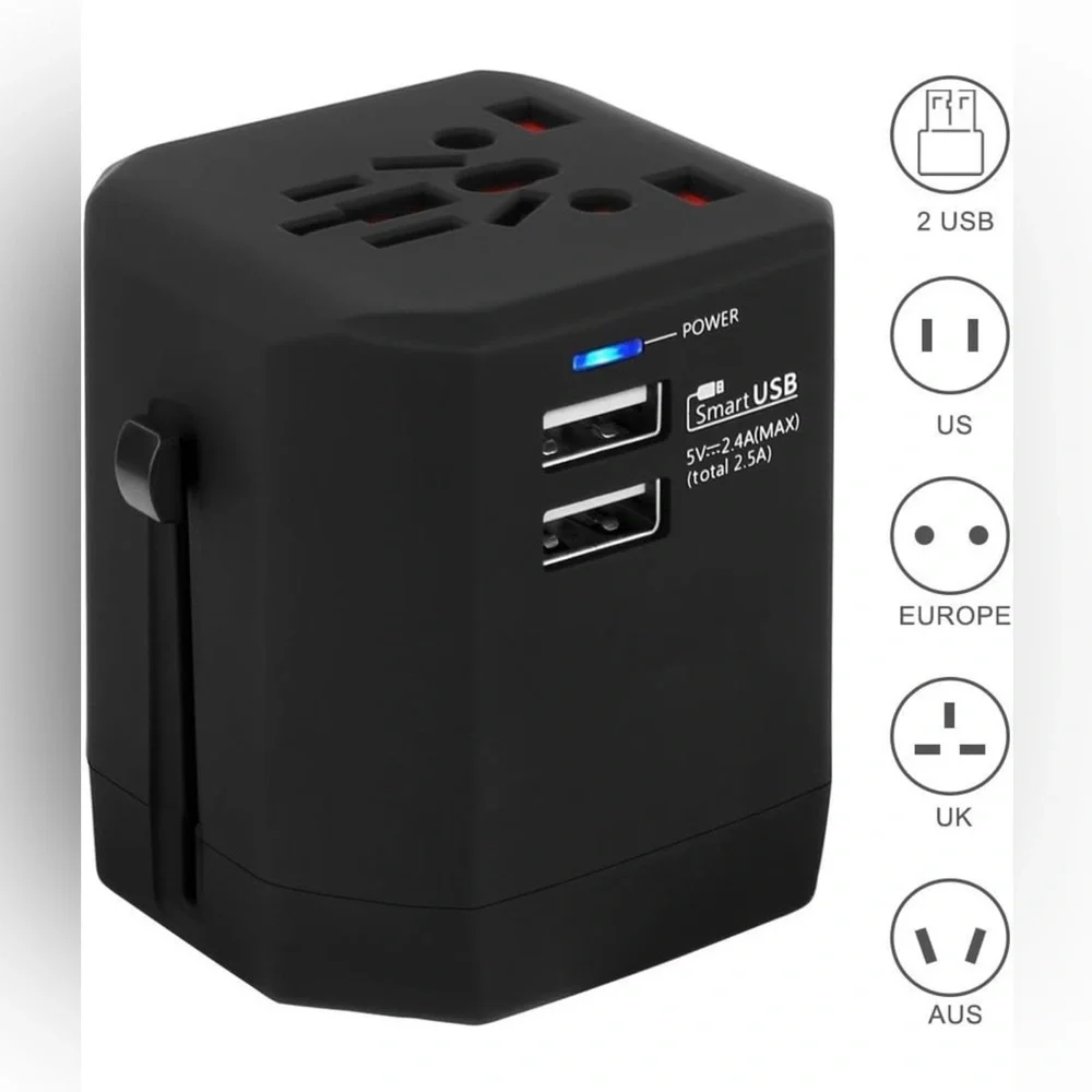 Universal All in one Worldwide travel adapter/charger USB Ports for US/AU/UK/EU
